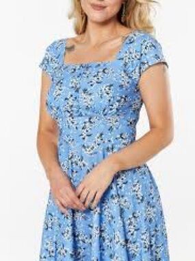 Unique Vintage | Dresses | Blue Dress With Red Hearts | Poshmark Unique Vintage | Dresses | Blue Dress With Red Hearts | Poshmark